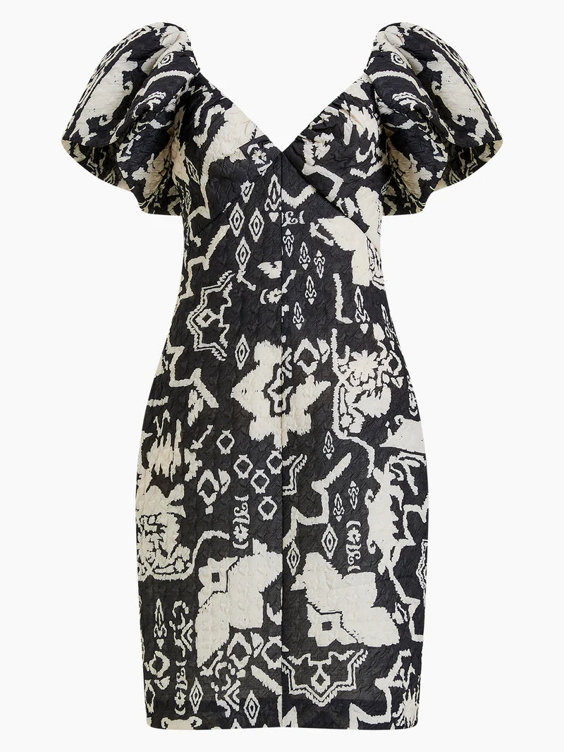 French Connection Deon Candra Dress Black Cream