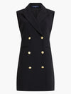 French Connection Whisper Sleevless Tux Dress Black