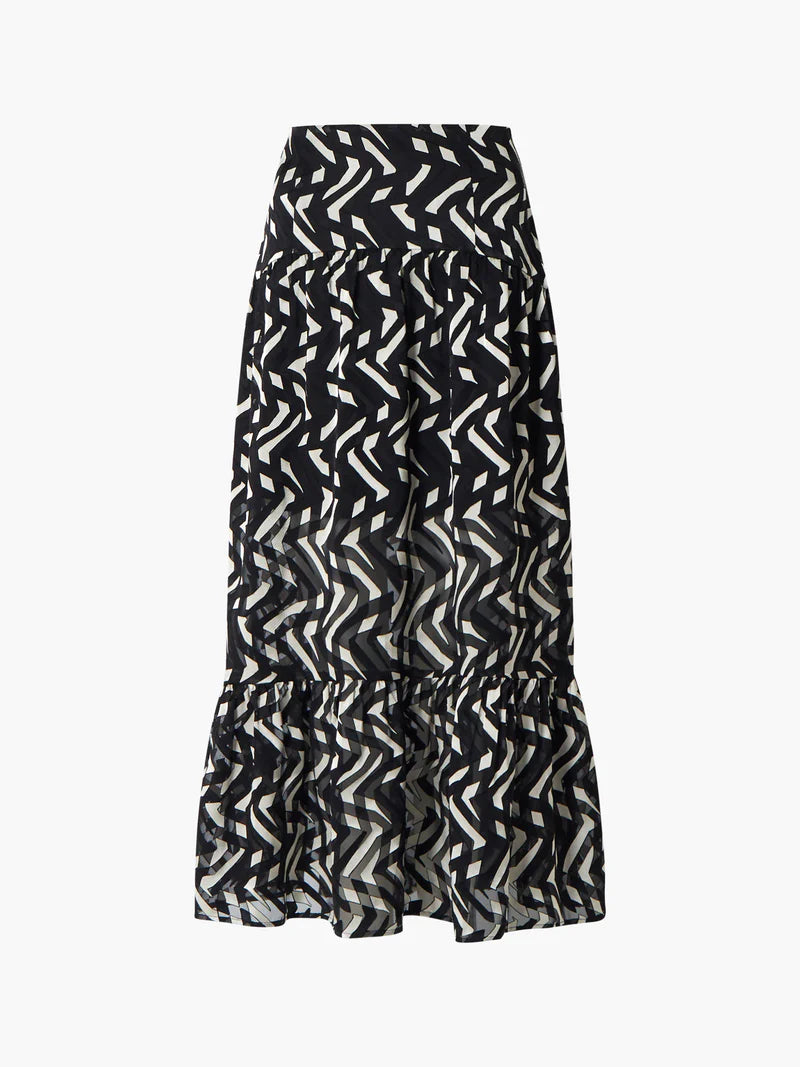 French Connection Diandra Satin Burnout Skirt