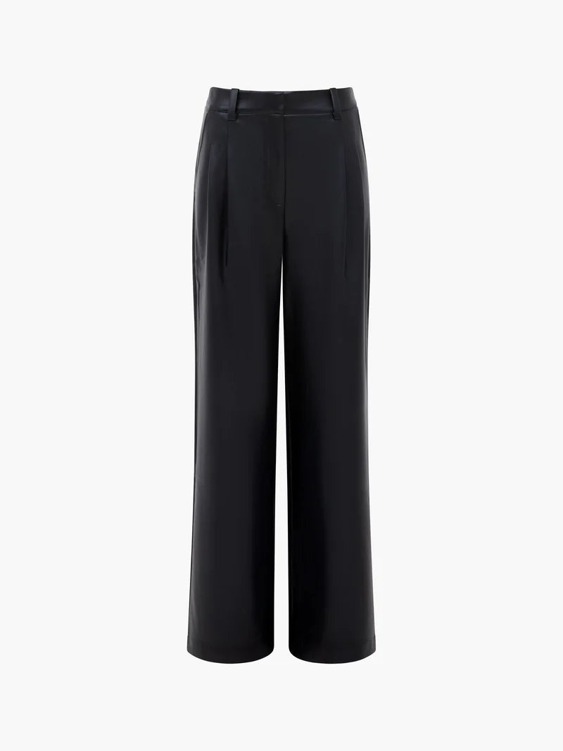 French Connection Crolenda Pu Wide leg Trouser Black