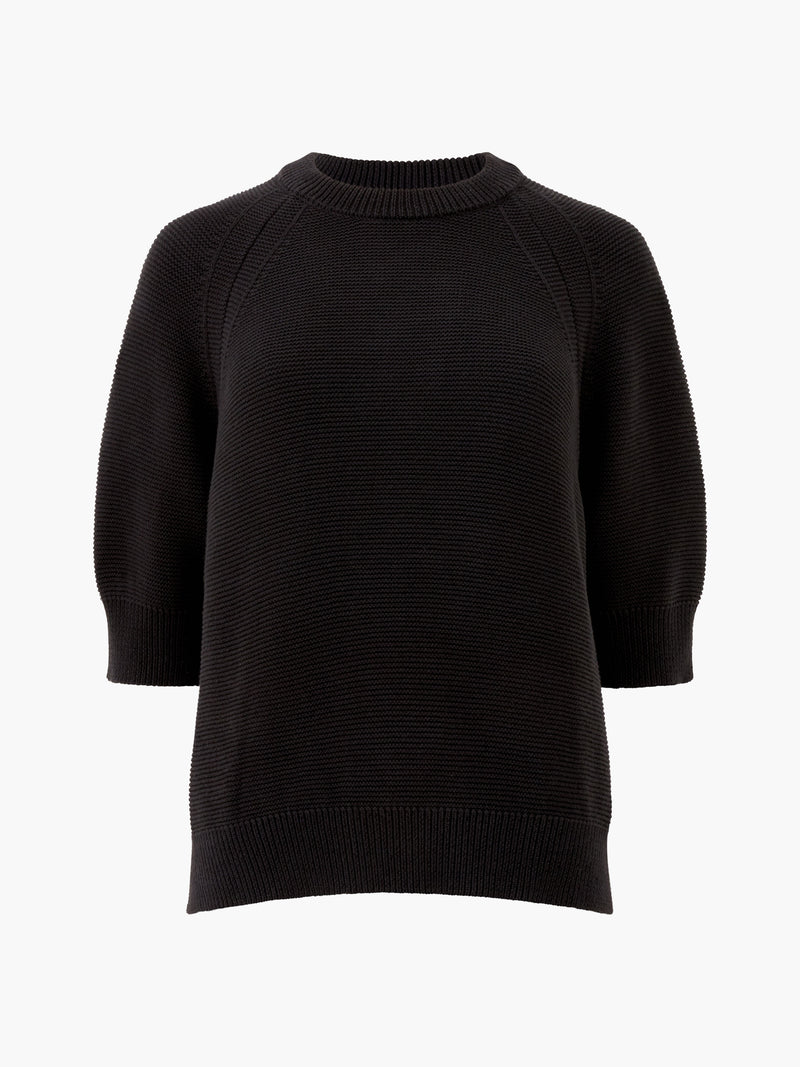 French Connection Lily Mozart Short Sleeved Jumper Black