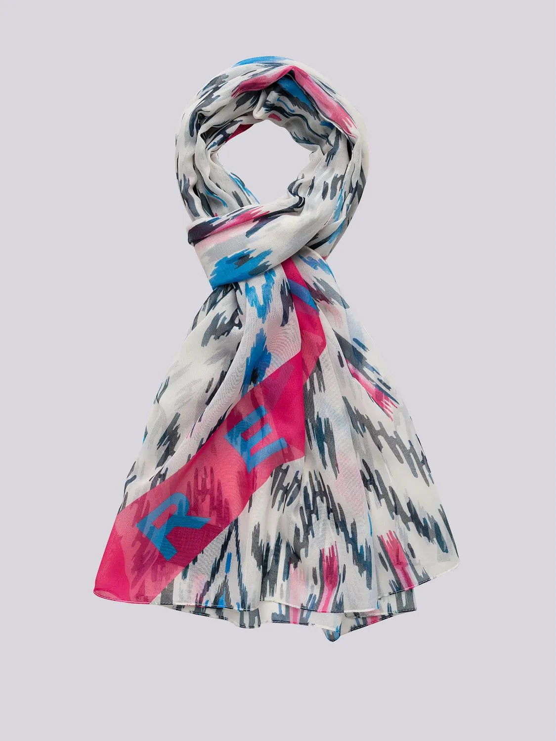 Replay Ladies Chiffon Scarf with IKat Print