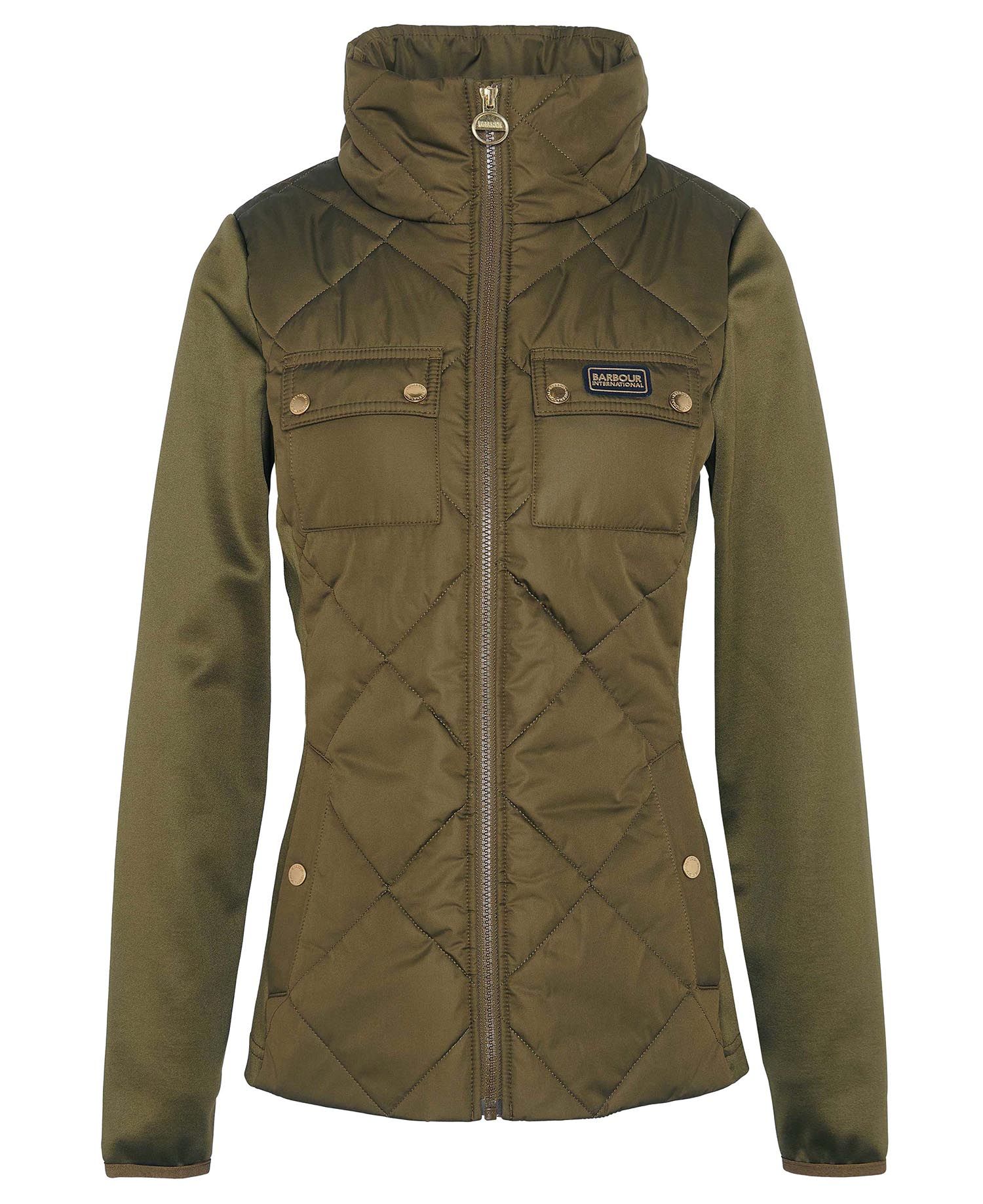 Barbour Rubens Quilted Sweat Jacket Green