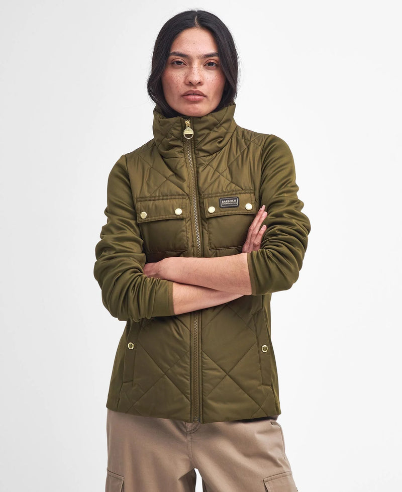 Barbour Rubens Quilted Sweat Jacket Green