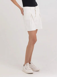 Replay White Detailed Shorts