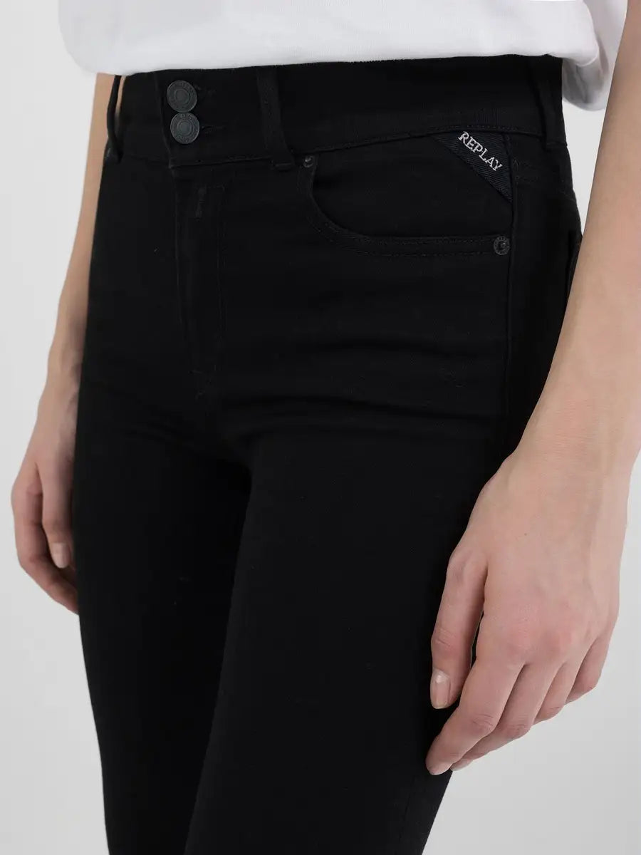 Replay New Luz Flared -Fit Boot Cut Black Jean