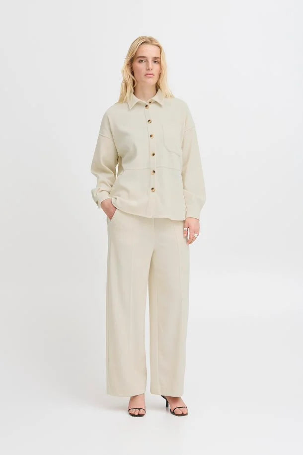 ICHIKATE Corduroy Wide Trouser Milk