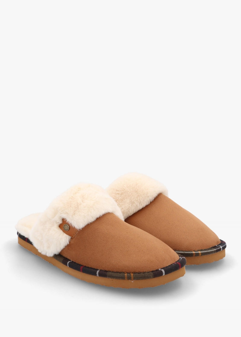 Barbour Claudia Mule Slipper Tan