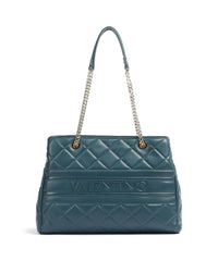 Valentino Ada Large Quilted Shopper Bag In Ottanio Blue