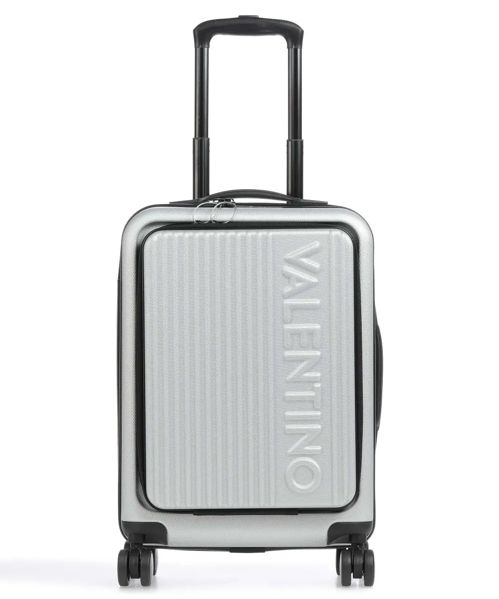 Valentino Lexplor Small Carry On Suitcase Silver