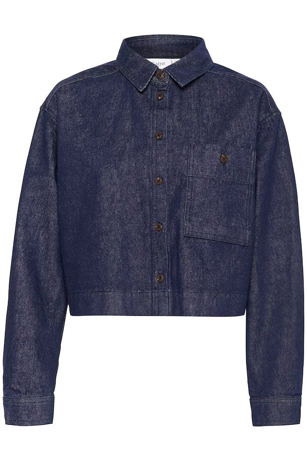 Saint Tropez GwynnethSZ Shirt In Dark Blue Denim