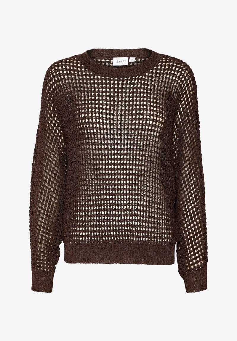 Saint Tropez Brielle Jumper Chocolate Brown