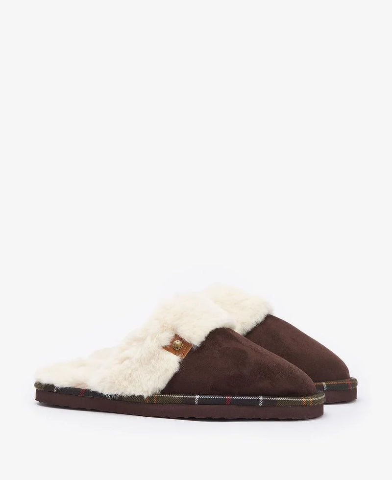 Barbour Claudia Mule Slipper Brown