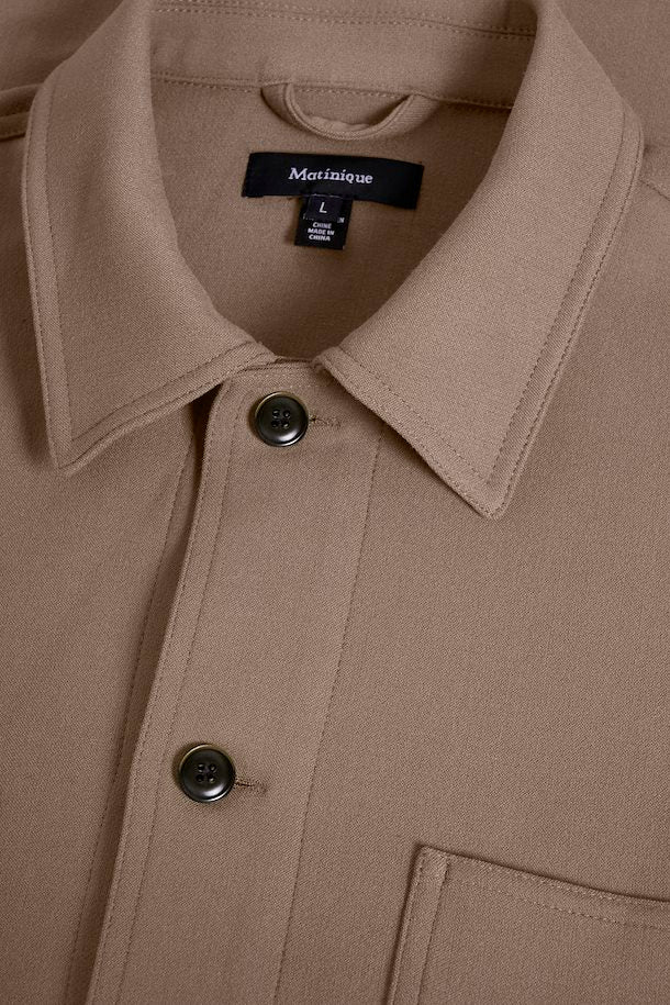 Matinique  Pelton Stretch Shirt In Morel